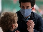 To help identify variant cases, surge testing is being deployed in 15 areas across England to suppress transmission, with more than 800,000 additional PCR test kits distributed. REUTERS/Hannah McKay
