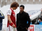 Arsenal's David Luiz walks