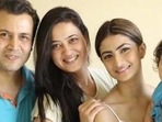 Abhinav Kohli, Shweta Tiwari with Palak and Reyansh. Abhinav Kohli, Shweta Tiwari with Palak and Reyansh.