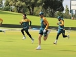 Pakistan cricketers train(PCB/Twitter) Pakistan cricketers train(PCB/Twitter)