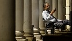 A man checks his mobile phone while sitting in a deserted shopping arcade during a lockdown imposed by the government amidst rising Covid-19 coronavirus cases in New Delhi.(AFP) A man checks his mobile phone while sitting in a deserted shopping arcade during a lockdown imposed by the government amidst rising Covid-19 coronavirus cases in New Delhi.(AFP)