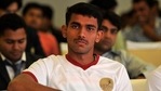KT Irfan, Indian Olympian 20km walker during an award presentation ceremony.(Hindustan Times) KT Irfan, Indian Olympian 20km walker during an award presentation ceremony.(Hindustan Times)