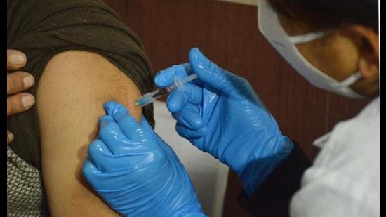 For those above 45 years of age, the number of vaccination sites has been reduced to five in Panchkula district. Also, only second doses of vaccines will be given to this age group. (HT file photo) For those above 45 years of age, the number of vaccination sites has been reduced to five in Panchkula district. Also, only second doses of vaccines will be given to this age group. (HT file photo)
