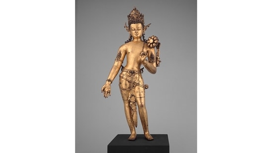 From 11th century, Nepal: Copper, semi-precious stones and decorative details, used to convey messages of simplicity.(Image courtesy: Metropolitan Museum of Art)