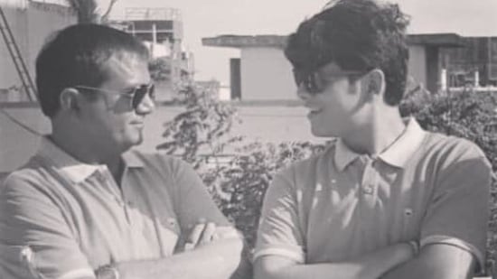 Bhavya Gandhi with his father Vinod Gandhi.