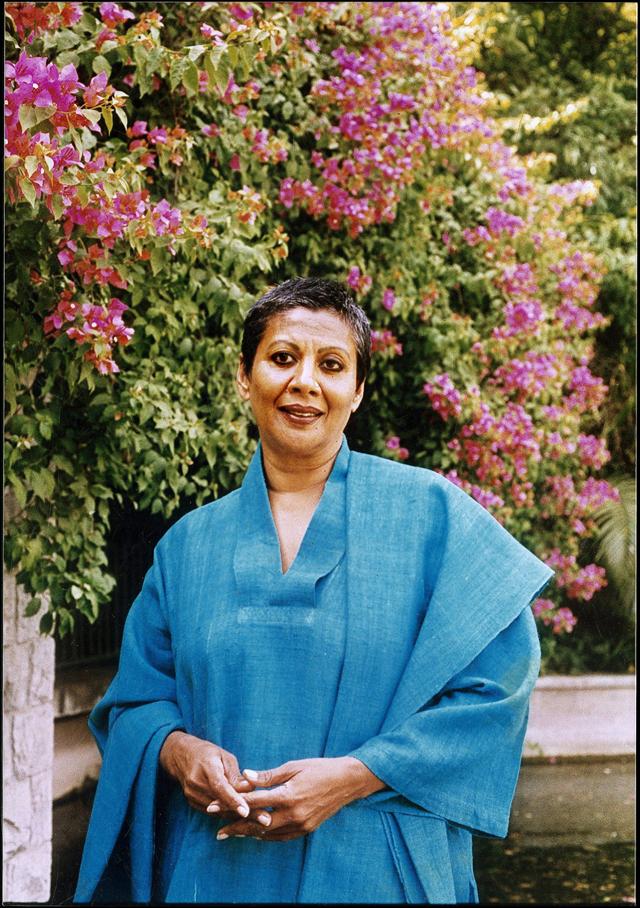 Protima Bedi in the late 1990s. (HT Photo) Protima Bedi in the late 1990s. (HT Photo)