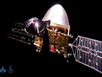 After more than six months in transit, Tianwen-1 reached the Red Planet in February where it had been in orbit since.(AP) After more than six months in transit, Tianwen-1 reached the Red Planet in February where it had been in orbit since.(AP)