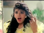 Raveena Tandon in Andaz Apna Apna. Raveena Tandon in Andaz Apna Apna.