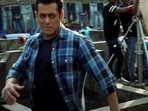 Salman Khan on the sets of Radhe.