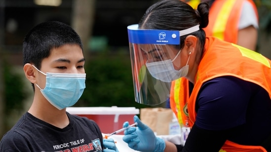 Pfizer’s shots have also been cleared for people ages 12 to 15, making them critical to the domestic effort to vaccinate teens. (AP Photo/Marcio Jose Sanchez)(AP) Pfizer’s shots have also been cleared for people ages 12 to 15, making them critical to the domestic effort to vaccinate teens. (AP Photo/Marcio Jose Sanchez)(AP)