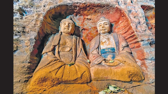 Painted Buddha statues in the Yungang Grottoes in the Shanxi Province in China. New digs around the world are offering startling new insights about the spread, reach and influence of Buddhism over the centuries. (Shutterstock)