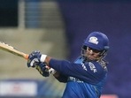 Saurabh Tiwary plays a shot. (Mumbai Indians/Twitter) Saurabh Tiwary plays a shot. (Mumbai Indians/Twitter)