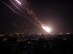 Rockets are launched from the Gaza Strip towards Israel.(AP) Rockets are launched from the Gaza Strip towards Israel.(AP)
