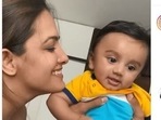 Anita Hassanandani plays with her son Aaravv.