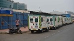 Ambulances kept ready outside the BKC Jumbo Covid-19 Centre to shift patients if necessary, as Cyclone Tauktae intensifies. (Photo by Satish Bate/Hindustan Times) Ambulances kept ready outside the BKC Jumbo Covid-19 Centre to shift patients if necessary, as Cyclone Tauktae intensifies. (Photo by Satish Bate/Hindustan Times)