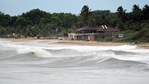 Large waves seen hitting the coast on the bank of the Arabian sea at Aguada due to Cyclone 'Tauktae. (ANI) Large waves seen hitting the coast on the bank of the Arabian sea at Aguada due to Cyclone 'Tauktae. (ANI)