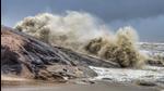 Rough sea weather conditions near Someshwara Temple due to formation of Cyclone Tauktae in the Arabian Sea, in Mangaluru. (PTI) Rough sea weather conditions near Someshwara Temple due to formation of Cyclone Tauktae in the Arabian Sea, in Mangaluru. (PTI)