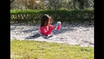 The image shows the girl in the park that has left netizens wondering where the rest of the girl's body is.(Reddit/MK24ever) The image shows the girl in the park that has left netizens wondering where the rest of the girl's body is.(Reddit/MK24ever)