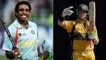 Robin Uthappa and Matthew Hayden had several exchanges during the series of India vs Australia matches in 2007. (Getty Images) Robin Uthappa and Matthew Hayden had several exchanges during the series of India vs Australia matches in 2007. (Getty Images)