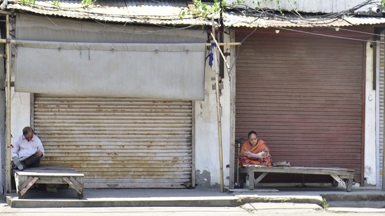 All shops dealing with non-essential goods and services to remain closed. Shops dealing with essential items are exempt from the Covid-19 curbs. (Photo by Sameer Sehgal /Hindustan Times) All shops dealing with non-essential goods and services to remain closed. Shops dealing with essential items are exempt from the Covid-19 curbs. (Photo by Sameer Sehgal /Hindustan Times)