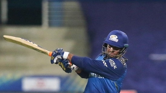 Saurabh Tiwary plays a shot. (Mumbai Indians/Twitter) Saurabh Tiwary plays a shot. (Mumbai Indians/Twitter)