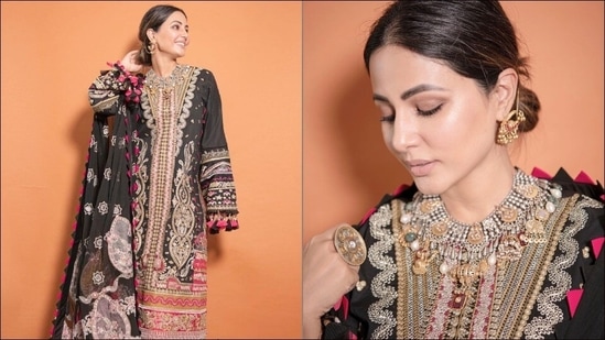 Black embroidered hotsell lawn suit