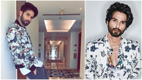 Shahid Kapoor is another actor who can nail any look. Keeping it effortless, he looked dashing as always as he posed in white floral jackets.(Instagram/shahidkapoor)