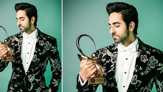 Ayushmann Khurrana not only wins hearts with his movies but also his style. While attending Zee Cine Awards, the 'Badhai Ho' actor donned a black and silver embroidered jacket. He matched the look with black pants, white shirt and bow.(Instagram/ayushmannk)
