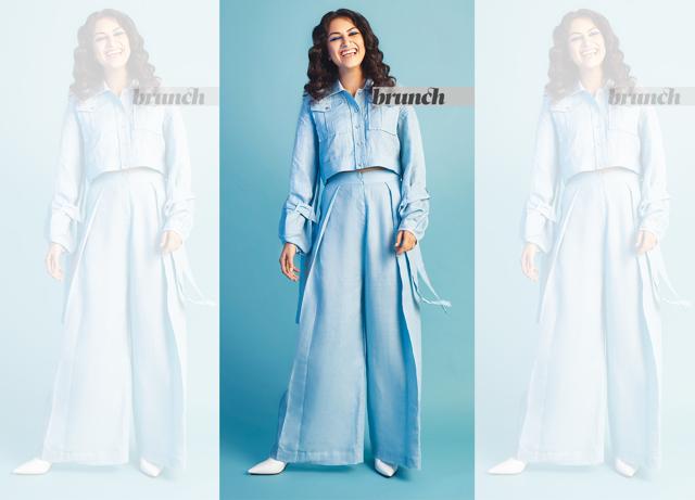 Tejaswini says she purchased her first crop top at the end of school, just before a Goa vacation; Co-ord set, APZ; shoes, Charles & Keith (Shivamm Paathak) Tejaswini says she purchased her first crop top at the end of school, just before a Goa vacation; Co-ord set, APZ; shoes, Charles & Keith (Shivamm Paathak)
