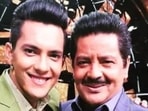 Aditya Narayan poses with dad Udit Narayan.