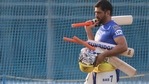 MS Dhoni in the nets for Chennai Super Kings.(CSK/Twitter) MS Dhoni in the nets for Chennai Super Kings.(CSK/Twitter)