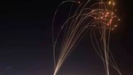 Rockets fired by Hamas from Gaza and their interception by Israeli Iron Dome system. Rockets fired by Hamas from Gaza and their interception by Israeli Iron Dome system.