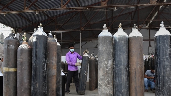 A view of a medical oxygen plant in Mayapuri industrial area, New Delhi. (Ajay Aggarwal / HT file photo) A view of a medical oxygen plant in Mayapuri industrial area, New Delhi. (Ajay Aggarwal / HT file photo)