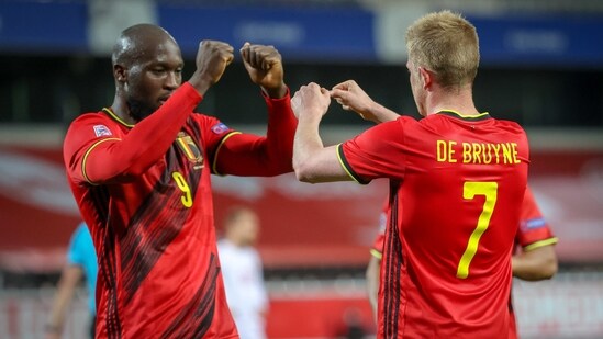 File Photo of Kevin de Bruyne (right) in action for Belgium.(Twitter)