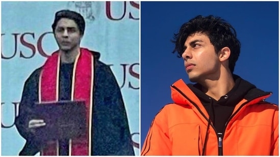 Aryan Khan at the USC graduation ceremony.