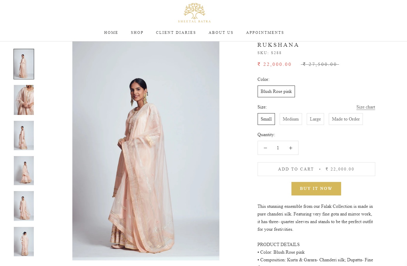 The outfit is worth  ₹22k (sheetalbatra.com)