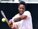 Gael Monfils in action during Lyon Open.(Twitter) Gael Monfils in action during Lyon Open.(Twitter)
