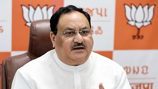 The BJP attack on Tuesday was led by party president JP Nadda, who accused the Congress of “dividing society” and “spewing venom”.(ANI Photo) The BJP attack on Tuesday was led by party president JP Nadda, who accused the Congress of “dividing society” and “spewing venom”.(ANI Photo)