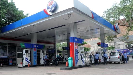 The rates of petrol and diesel have risen by around ₹1 per litre in Chandigarh, Mohali and Panchkula. (HT FILE) The rates of petrol and diesel have risen by around ₹1 per litre in Chandigarh, Mohali and Panchkula. (HT FILE)