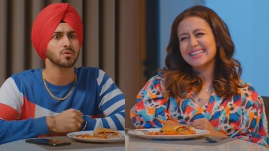 Neha Kakkar and Rohanpreet Singh in their new song Khad Tainu Main Dassa. 