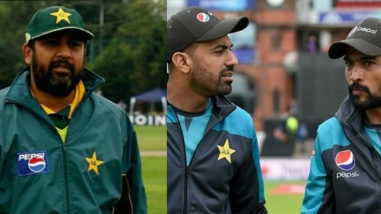 File Photos of Inzamam-ul-Haq and Wahab Riaz (centre) and Mohammad Amir (right)(HT Collage)