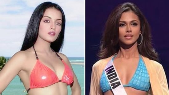 Celina Jaitly came fourth at Miss Universe 2001, while Adline Castelino was the third runner-up at the pageant this year.