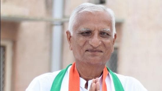 This is not the first time that Hemaram Choudhary has offered to resign from the Rajasthan assembly. The former revenue minister had threatened to quit in 2019 when he was not inducted in Ashok Gehlot’s cabinet (Twitter/Hemaram Choudhary) This is not the first time that Hemaram Choudhary has offered to resign from the Rajasthan assembly. The former revenue minister had threatened to quit in 2019 when he was not inducted in Ashok Gehlot’s cabinet (Twitter/Hemaram Choudhary)