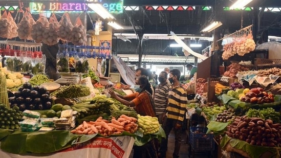 In sharp contrast, retail inflation eased to a three-month low of 4.29% in April, data released last week showed.(Shankar Narayan/HT file photo. Representative image)