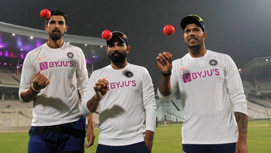 File Photo of India pace attack involving Ishant Sharma (left), Mohammed Shami, and Umesh Yadav (right) (Twitter)