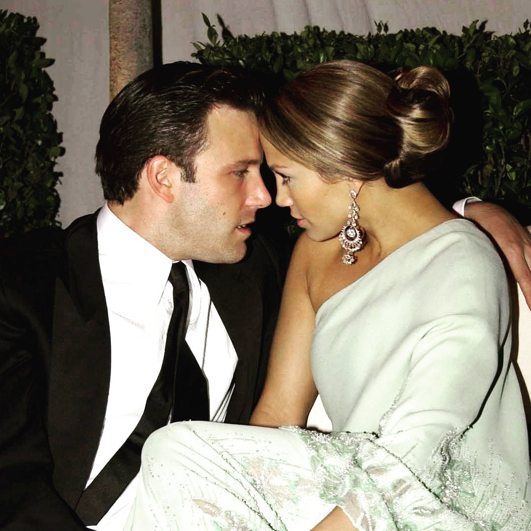 An old photograph of Ben Affleck and Jennifer Lopez from when they were engaged. (Instagram)