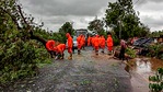 NDRF personnel clear a road, obstructed by felling of trees, after Cyclone Tauktae made landfall, in Gujarat.(PTI) NDRF personnel clear a road, obstructed by felling of trees, after Cyclone Tauktae made landfall, in Gujarat.(PTI)