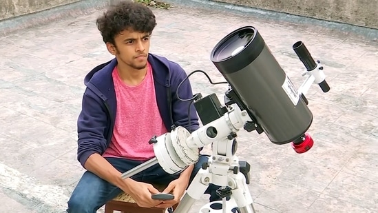 A 16-year-old boy Prathamesh Jaju gain popularity on internet by clicking one of the clearest pictures of moon, in Pune on Wednesday. (ANI Photo) A 16-year-old boy Prathamesh Jaju gain popularity on internet by clicking one of the clearest pictures of moon, in Pune on Wednesday. (ANI Photo)