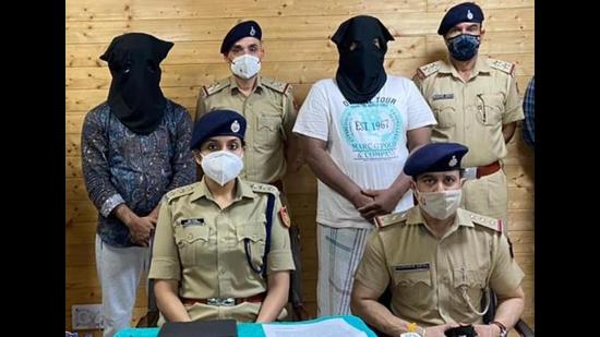 The accused in the custody of Chandigarh Police. (HT PHoto) The accused in the custody of Chandigarh Police. (HT PHoto)