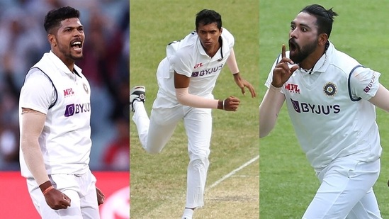 Umesh Yadav, Navdeep Saini and Mohammed Siraj may have to wait for their chances in England. (Getty Images)